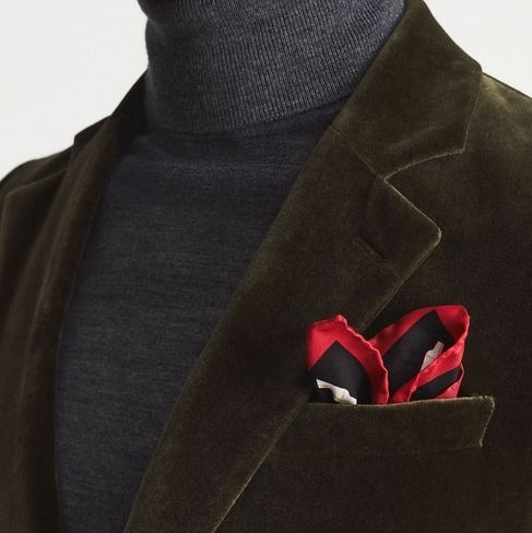 Reiss Berwick Printed Silk Pocket Square Black Review