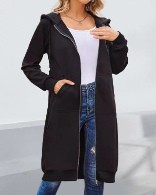 SHECURVE Relaxed Fit Hooded Longline Jacket