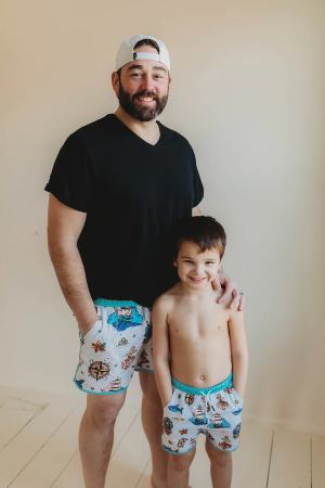 Maamgic White Circus Swim Trunks